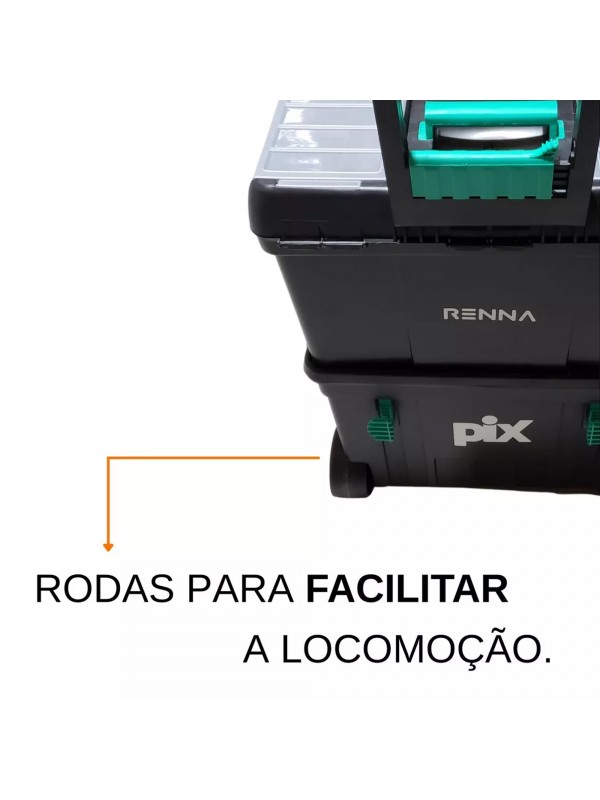 Caixa De Ferramentas Dupla Preta Pix / Renna